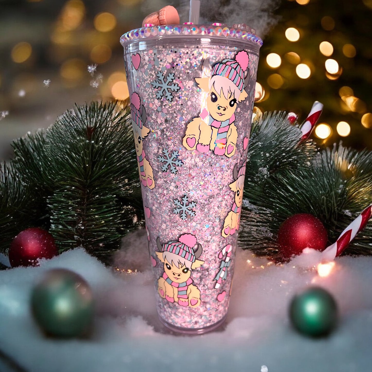 Highland Frosties Snowglobe Tumbler