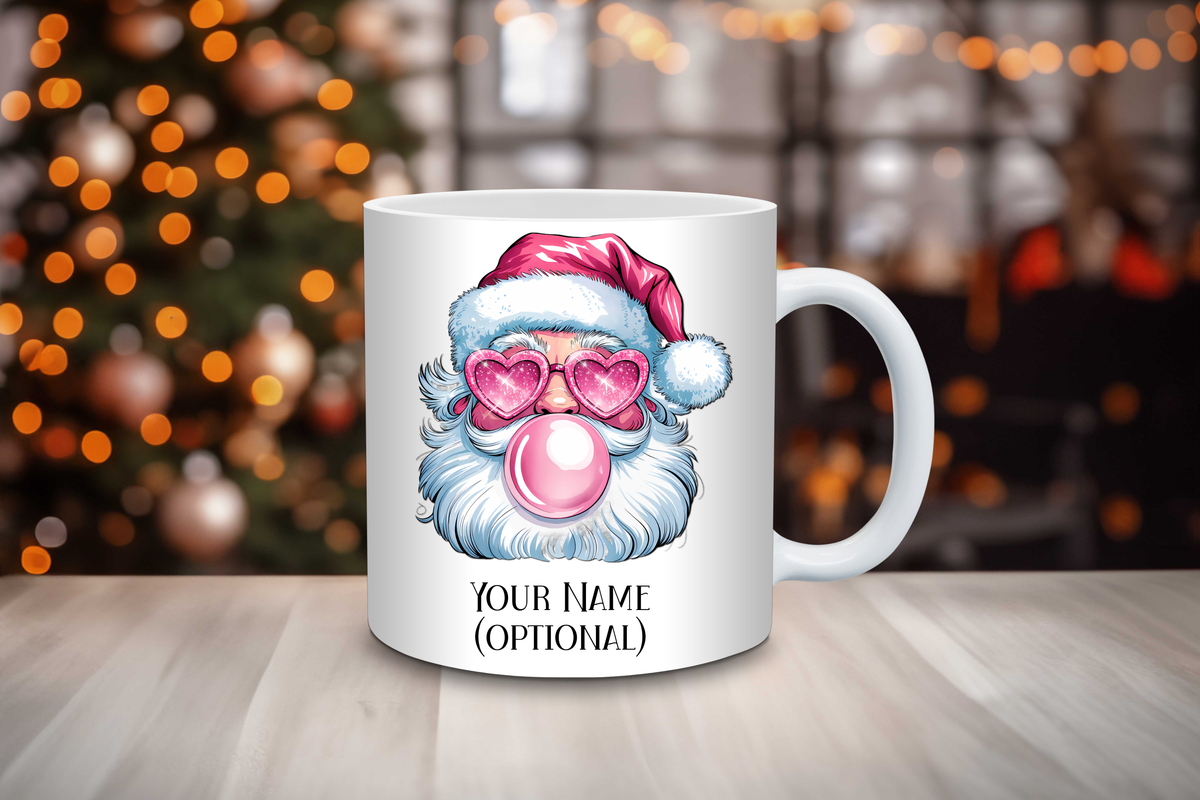 Pink Santa Christmas Mug