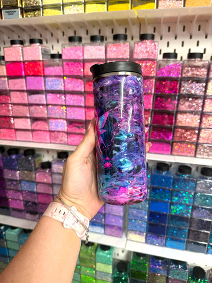Pink Moon Fairy 500ml Stainless Steel Resin Travel Mug