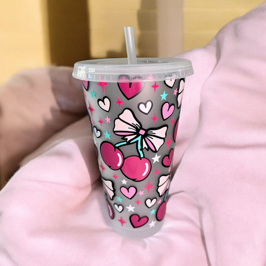 Cherry Bows Cold Cup