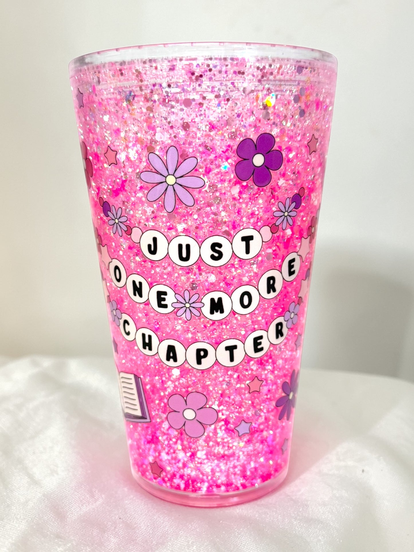 16oz One More Chapter Snowglobe Tumbler