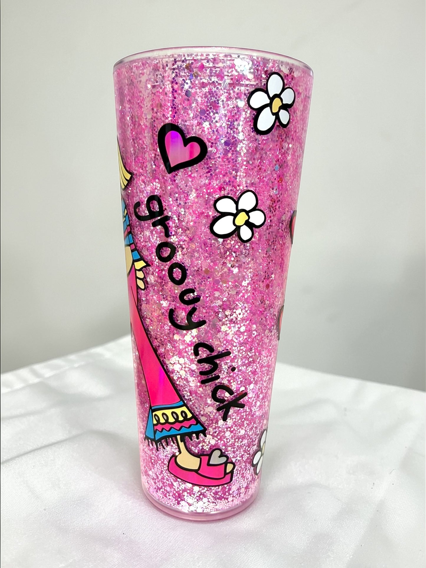 24oz 90s Nostalgia Groovy Gal Snowglobe