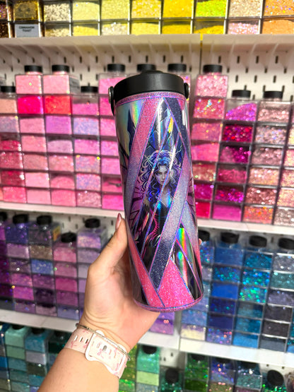 Holographic Dark Fairy 20oz Stainless Steel Resin Water Bottle