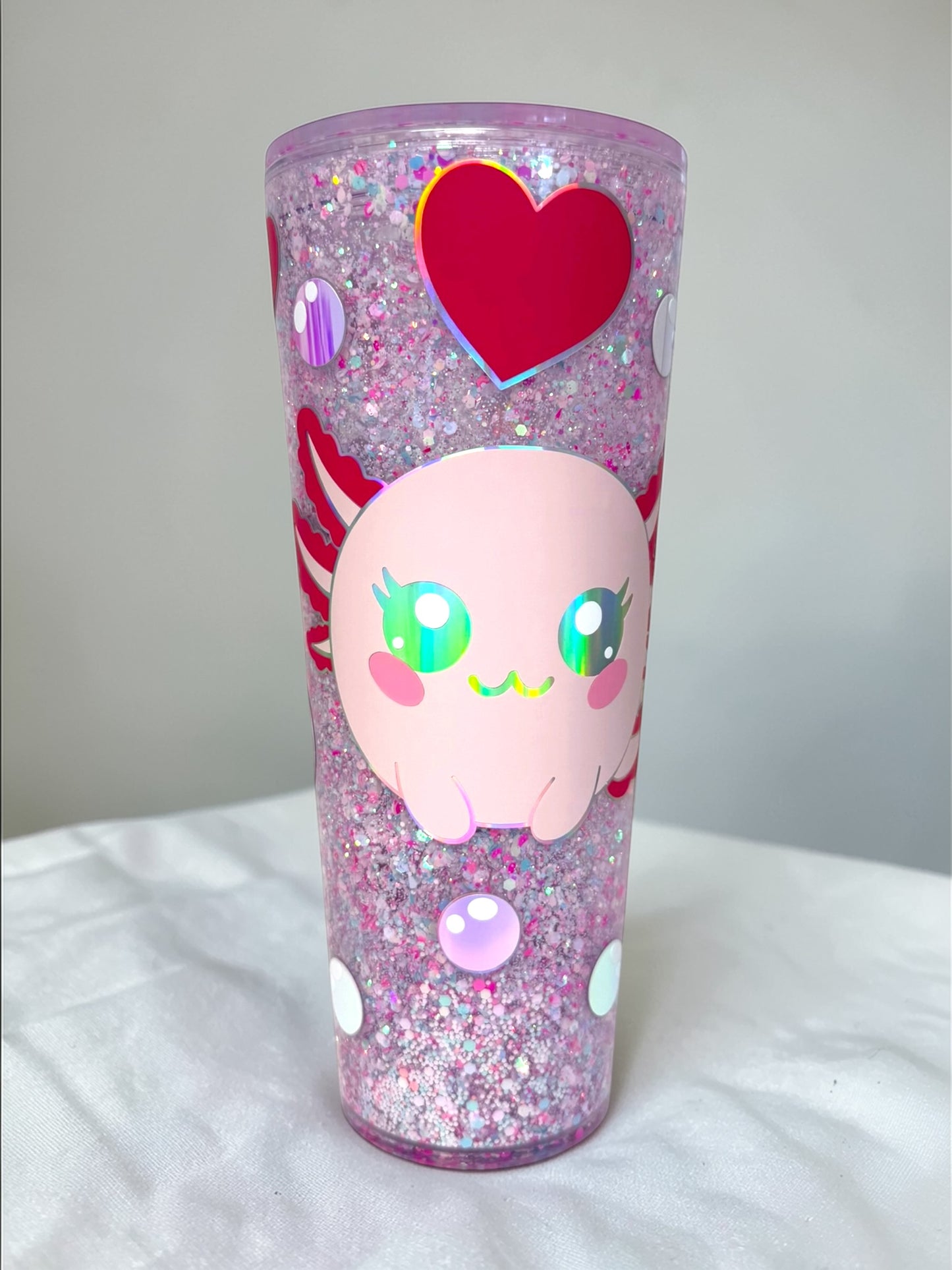 24oz Bubbles Snowglobe Tumbler