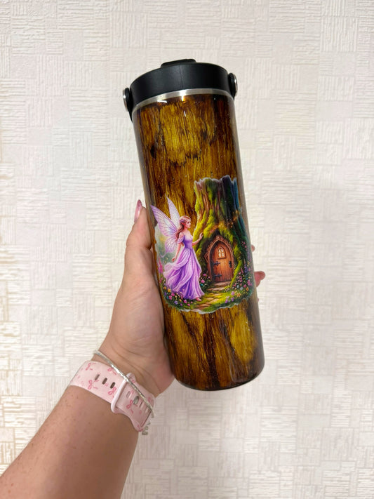 Enchanted Fairy Door 20oz Stainless Steel Resin Water Bottle