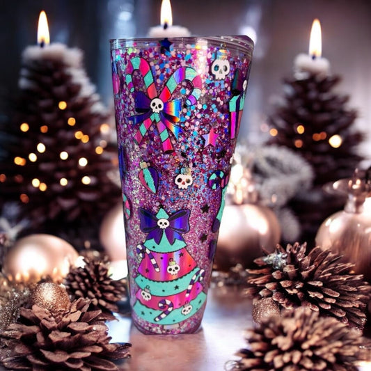 Spooky Christmas Snowglobe Tumbler