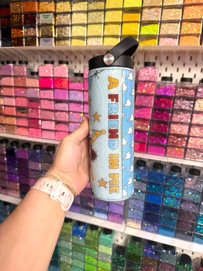 Cowboy & Space Adventure 20oz Stainless Steel Resin Water Bottle
