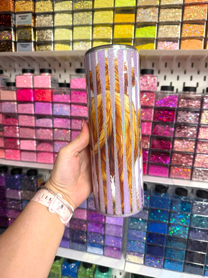 Highland Cows & Sunflowers 30oz Stainless Steel Glitter Resin Tumbler