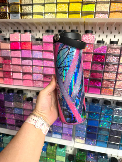 Holographic Dark Fairy 20oz Stainless Steel Resin Water Bottle