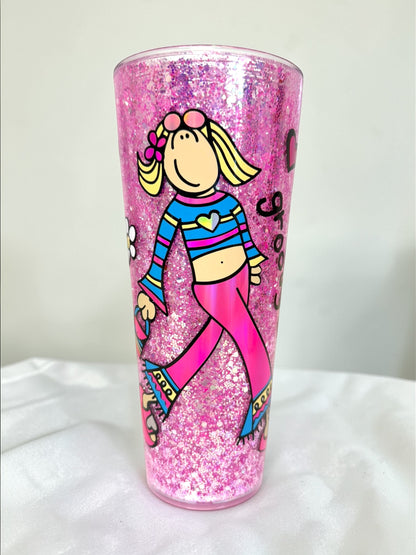 24oz 90s Nostalgia Groovy Gal Snowglobe