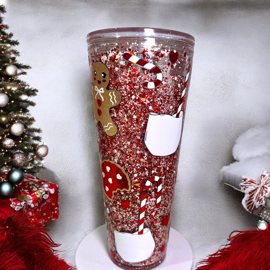 Snacks For Santa Snowglobe Tumbler