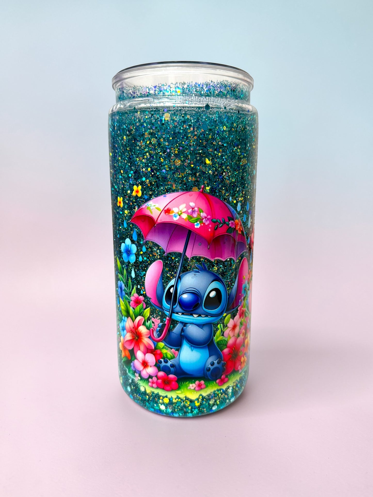 16oz Spring Blue Alien Snowglobe Tumbler