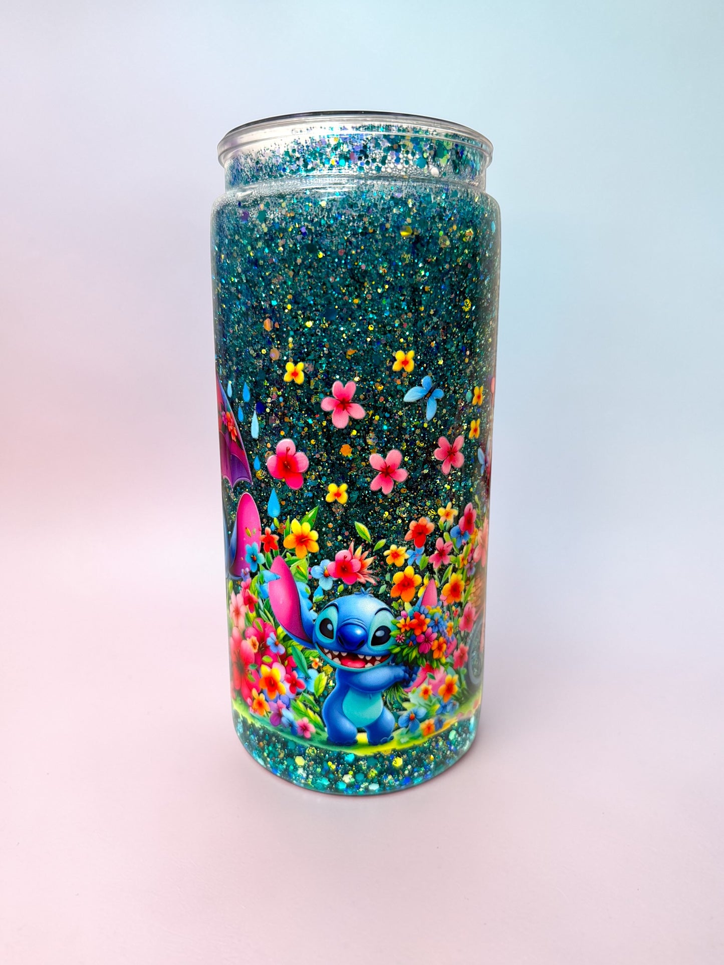 16oz Spring Blue Alien Snowglobe Tumbler