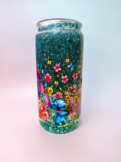16oz Spring Blue Alien Snowglobe Tumbler