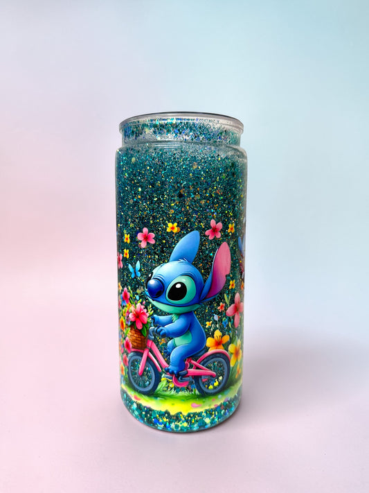 16oz Spring Blue Alien Snowglobe Tumbler