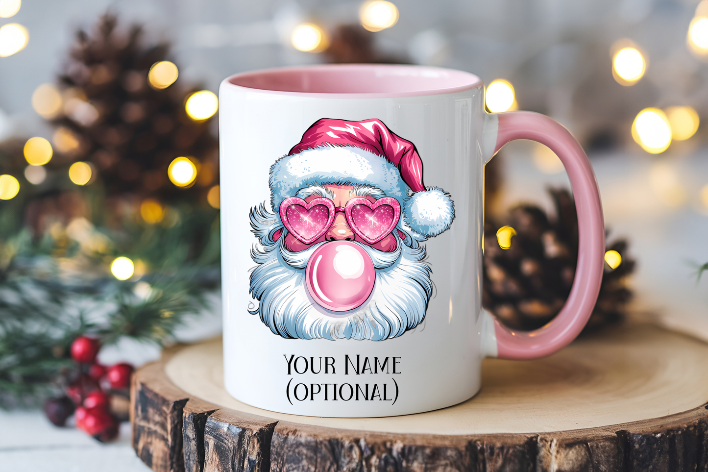Pink Santa Mug