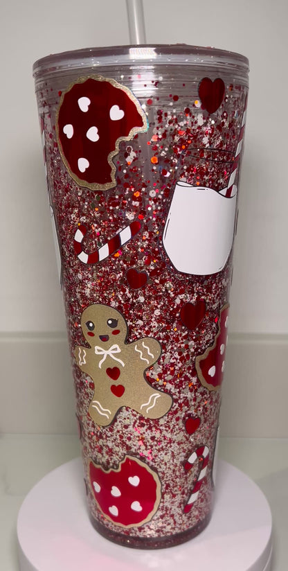 Snacks For Santa Snowglobe Tumbler