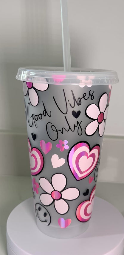 Good Vibes Only Cold Cup